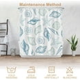 thumbnail image 2 of Nautical Coastal Shower Curtain, Conch Seashell Starfish Bathroom Curtain, Underwater Marine Ocean Theme Shower Curtain Set with 12 Hooks for Bathroom, 72" Wx72 L, 2 of 6