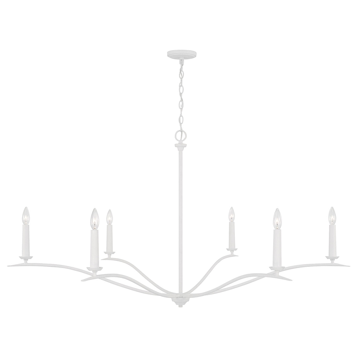 6 Light Chandelier-29.25 Inches Tall And 57 Inches Wide-Black Iron Finish Capital Lighting 450661Bi