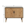 thumbnail image 4 of DecMode 39" x 34" Brown Wood 1 Shelf and 2 Doors Cabinet, 1-Piece, 4 of 12