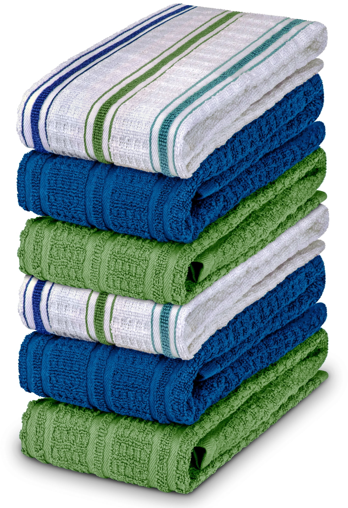 Bulk Barmops Pure White Soft Cotton Kitchen Towels 16x19 Atlas Towels Kitchen Bar Mop Cleaning Towels Eco-Friendly 12 Pack for Resaturant & General Cleaning Shop Towels and Rags