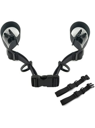 Shoulder Straps with Clips Adjustable Replacement Chest Belt Backpack  Straps Nylon for Hiking Jogging (Black)