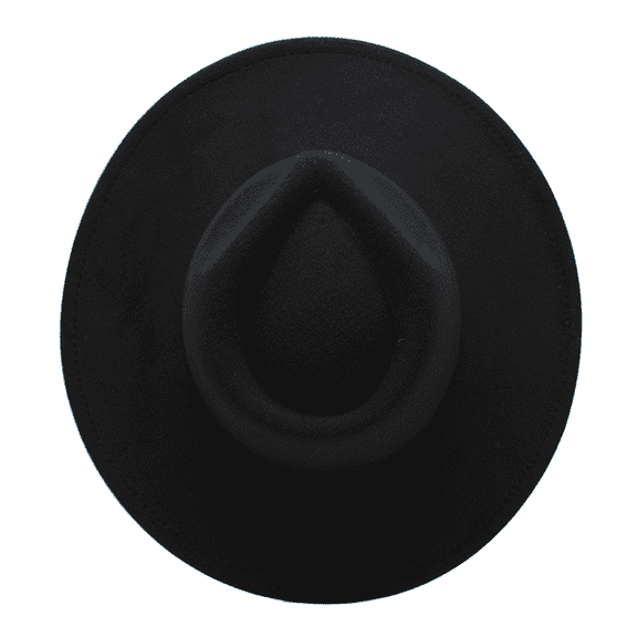 Wide Brim Vegan Felt Rancher Hat - Women, Men, and Kids Fedora Style with Adjustable Inner Drawstring