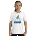 thumbnail image 4 of Beaches Be Crazy Funny Swimming Shark Crewneck T Shirts Boy Girl Teen Brisco Brands S, 4 of 6