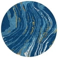 thumbnail image 2 of Addison Rugs Chantille Indoor/Outdoor Transitional Swirls Navy Washable Round Rug, 8' x 8', 2 of 6