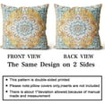 thumbnail image 4 of Boho Throw Pillow Covers 18x18 inch Set of 2 Boho Rug Carpet Double Sided Pattern Short Plush Soft Pillow Case Cushion Cover Pillowcase for Couch Sofa Bed Decorative (Yellow), 4 of 7