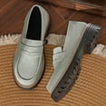 thumbnail image 3 of LOVZFMLL Women's Loafers Shoes Chunky Chunky Penny Loafer Comfortable Slip On Work Office Business Casual Dress Shoes Green 9, 3 of 9