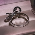 thumbnail image 4 of Kcodviy Women‘S Full Diamond Bow Rings for Teen Ring Engagement Ring Jewelry Masculine Rings Gifts Fruit Rings Adjustable Rings for Teen Rings Size 4, 4 of 7