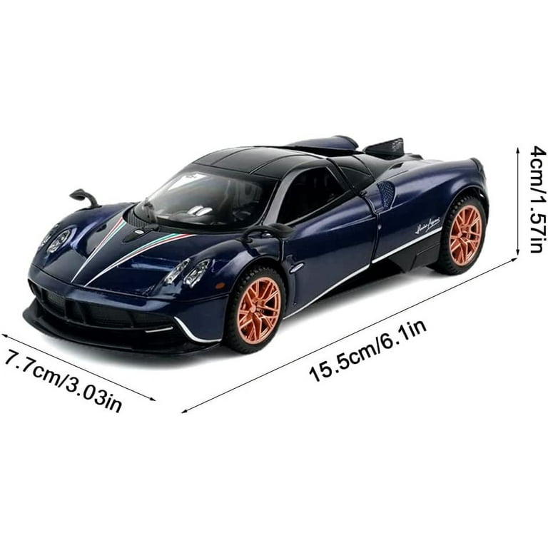 1:32 Alloy DieCast Metal Cars Model Collectible Pagani Huayra Dinastia Pull  Back Vehicle, Pull Back Model Cars with Light and Sound，Children's