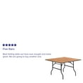 thumbnail image 4 of Emma + Oliver 4-Foot Square Wood Folding Banquet Table - Event & Catering Table, 4 of 11