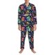 thumbnail image 3 of Fotbe Colorful Animals Pijama de Hombre con Estampado de Manga Larga, Conjunto de 2 Piezas, Ropa de Dormir Suave y Cómoda con Bolsillos-Medium, 3 of 7