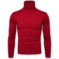 thumbnail image 1 of Suéter de cuello alto para hombre Suéter ajustado coreano con solapa Suéter de lana versátil para hombre con base gruesa, 1 of 6