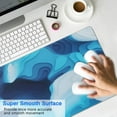 thumbnail image 3 of Large Gaming Mouse Pad - Japanese Blue & White Wave, Non-Slip Rubber Base, Stitched Edges, 3 of 7