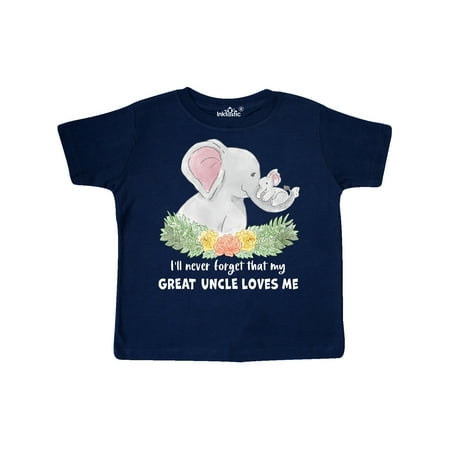

Inktastic I ll Never Forget That My Great Uncle Loves Me Cute Elephant Gift Toddler Boy or Toddler Girl T-Shirt