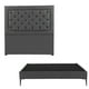 thumbnail image 1 of Box Base Cama Slim Queen Size+Cabecera Mary Gris Oscuro, 1 of 8