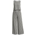thumbnail image 4 of BRELIL Women Two Piece Sets Polka Dot Boho Vacation Outfits Round Neck Sleeveless Tank Top Wide Leg Long Pants Casual Loose Lounge Matching Set, Gray S, 4 of 6