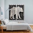 thumbnail image 4 of White Brown Bear Kitchen Curtains 84 Inch Length, Farmhouse Country Rustic Wooden Grain Grommet Top Bedroom Living Room Curtains, Light Filtering Cafe Curtain Drapes 2 Panels Set 104''x84'', 4 of 9