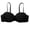 Black, variant on Women's Underwire Soft Lace Bras, Push up Seamless Low Cut Bralettes, Comfortable Adjustable Everyday Lingerie