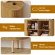 thumbnail image 3 of QinaQin Aparador buffet de 47 pulgadas estilo mid century, gabinete con espacio de almacenamiento y puerta corrediza, ideal para cocina, sala, comedor o entrada con diseño compacto, 3 of 9
