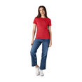 thumbnail image 5 of Gildan Softstyle Taped Neck T-Shirt for Women, Short Sleeve Semi-Fitted Tee, Red, 2XL, 5 of 6