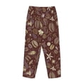 thumbnail image 4 of Kdxio Women's Comfy Stretch Coffee and FlowersPrint Drawstring Pajama Pants-X-Large, 4 of 9