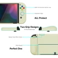 thumbnail image 5 of PlayVital AlterGrips Protective Slim Case for Nintendo Switch OLED, Ergonomic Grip Cover for Joycon, Dockable Hard Shell for Switch OLED w/Thumb Grip Caps & Button Caps - Antique Yellow, 5 of 9