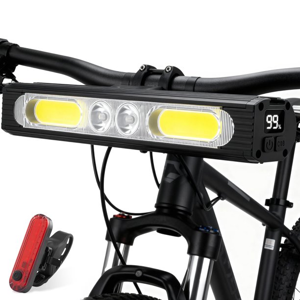 Luces para bicicleta Heeykeey de 1500 lúmenes de luz alta y baja con luz trasera