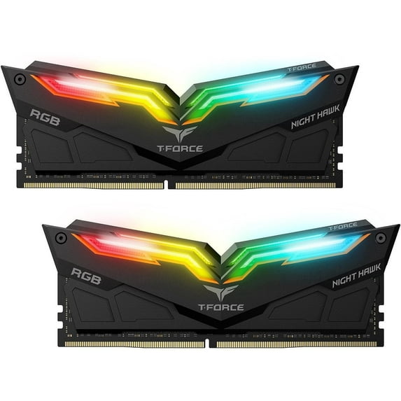 16GB Team T-Force Night Hawk RGB DDR4 4000MHz PC4-32000 CL18 Dual Channel Kit (2x 8GB) Black