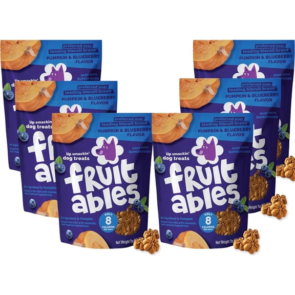 Fruitables Pumpkin Blueberry Crunchy 6 Packs, 12 oz Each
