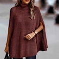 thumbnail image 4 of IROINNID Womens Sweater Turtleneck Pullover Sweater Solid Color Comfy Mid-Length Long Sleeve Crew Neck Tops Blouse Knitted Sweater, 4 of 5