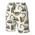 thumbnail image 5 of Naloa Funny Excavator Men's Beach Shorts, Surfing shorts, Swim trunks, Quick Dry Swim Trunks for Surfing Beach Fun - Small, 5 of 9