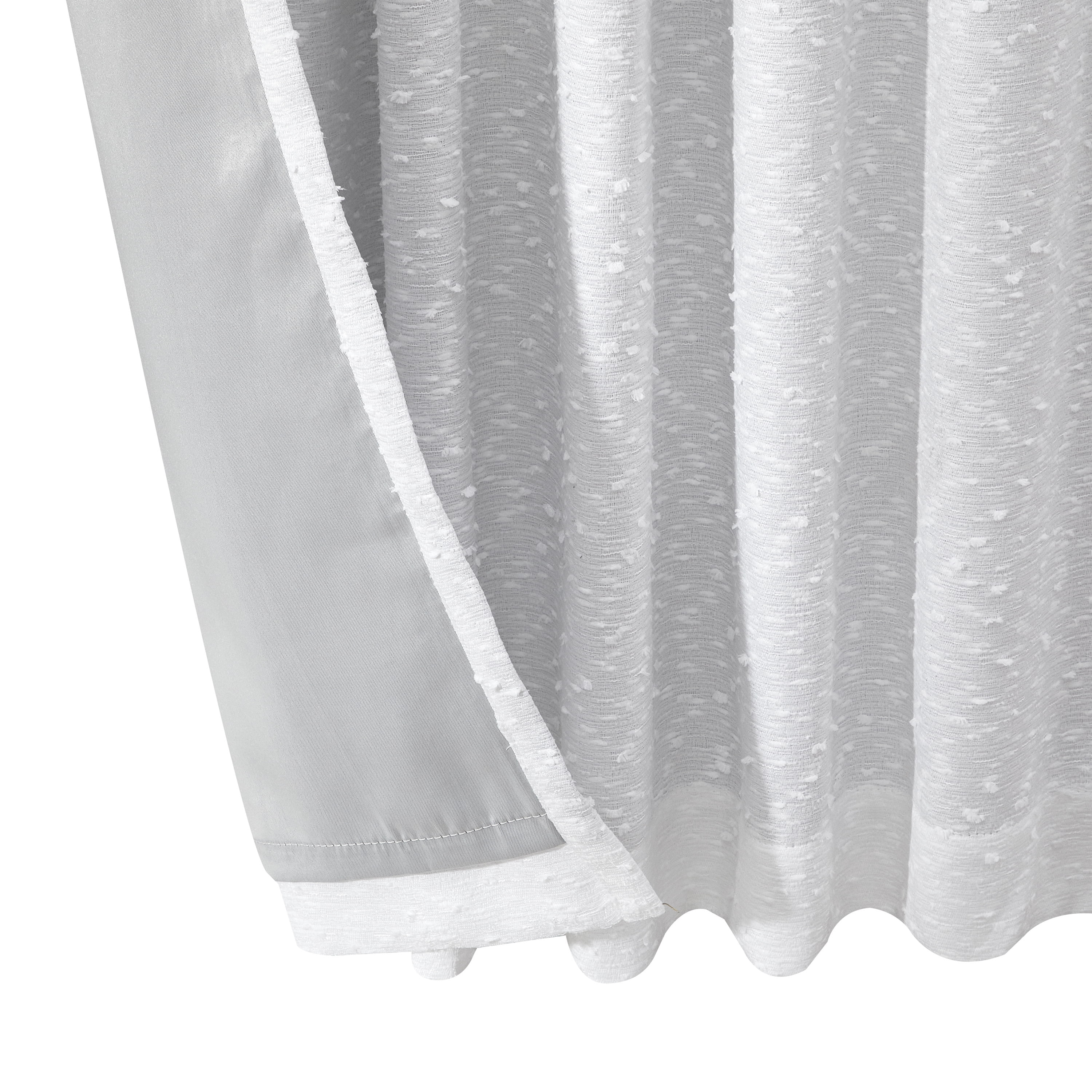 Better Homes & Gardens Boucle Blackout Curtain Panel, 1-Piece, White, 50"W x 84"L