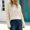 Beige, variant on Womens Sweater Crew Neck Diamond Hollow Out Knit Cropped Sweaters Long Sleeve Loose Soft Pullover Solid Breathable Textured Sweater Casual Fashion Comfy Top for Fall Daily Layering Wear