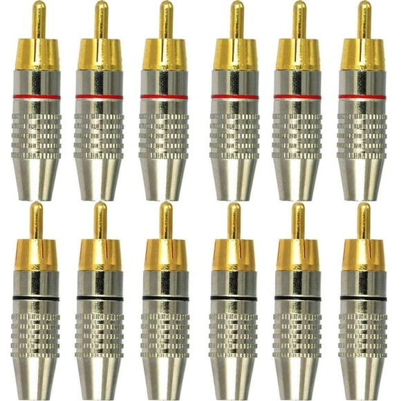 12Pcs Rca Male Connector, Rca Audio Video Connectors, Rca Terminal Audio Connector, Rca Solder Connector, Rca Plug Jack Connectors