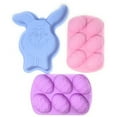 thumbnail image 2 of Easter Bunny Cake Pan & Easter Egg Silicone Mold Set for Cake, Chocolates, Jello, Bath Bombs, Soaps: Colors Vary, 2 of 7