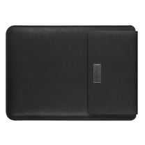 GASTROPOD 15-15.6 Inch Laptop Bag,Faux Leather Waterproof Laptop Sleeve,Fleece Lined Shockproof Computer Bag,1.38In Slim Laptop Case for Macbook Ipad HP,Black