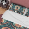 thumbnail image 2 of Juego de cama retro floral, funda nórdica geométrica, funda nórdica color mate,, 2 of 6