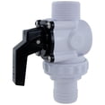 thumbnail image 2 of 6.25-Inch White HydroTools Swimming Pool and Spa Standard Left Outlet 3-Way Ball Valve - 6.25", 2 of 5
