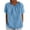 Light Blue(Womens Tops), variant on GUACER Women's Cotton Linen Ruffle Neck Short Sleeve Tops Loose Fit Summer Blouses for Casual & Beach