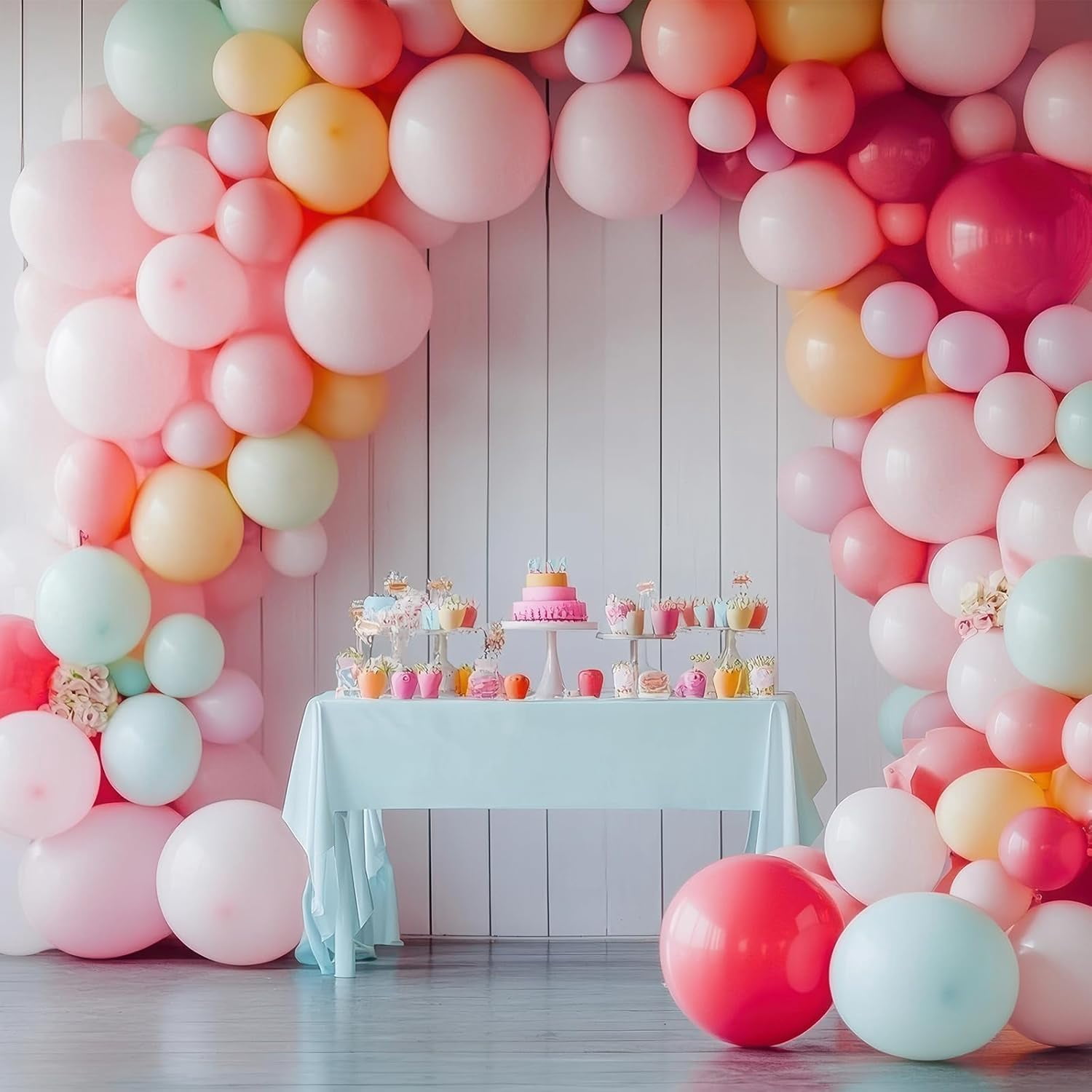 Burculy 129pcs Metallic Gold Balloons Different Sizes 18 12 10 5 Inch, Latex Balloon Garland Arch Kit for Party Graduation Wedding Holiday Happy Birthday Decoration