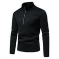 thumbnail image 2 of WMTBSRSW Mens Sweaters Casual 1/4 Zip Up Casual Turtleneck Pullover Fall Winter Sweatshirts Winter Slim Fit Christmas Cable Knit Blouses Tops, 2 of 5