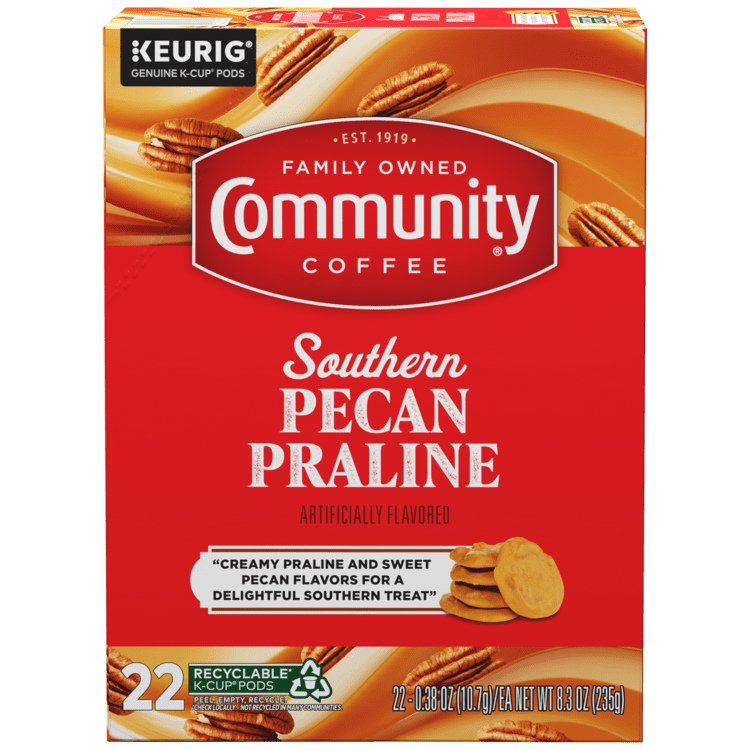 (4 pack) Community® Coffee Southern Pecan Praline Coffee Single-Serve Cups 22 ct Box