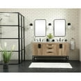 thumbnail image 6 of Elegant Decor Eugene 60" Aluminum Alloy & MDF Double Bathroom Vanity in Oak, 6 of 8