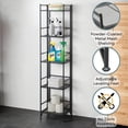 thumbnail image 4 of Convenience Concepts Xtra Storage 5 Tier Folding Metal Mesh Shelf, Black, 4 of 7