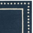 thumbnail image 4 of SAFAVIEH Bella Danita Plain Dotted Bordered Wool Area Rug, Navy Blue/Ivory, 2'6" x 4', 4 of 6