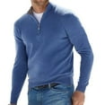 thumbnail image 4 of Men's Quarter Zip Sweater Casual Neck Pullover Ribbed Knit Sweater, 4 of 7