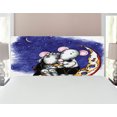 thumbnail image 1 of Animal Headboard, Mouse Couple Sitting on the Cheese Flavoured Moon Bride Groom Valentines Wedding Art, Upholstered Decorative Metal Bed Headboard with Memory Foam, Full Size, Multicolor, by Ambesonne, 1 of 4