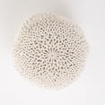 thumbnail image 4 of GDF Studio Vidar Outdoor Handcrafted Modern Fabric Weave Pouf, Ivory, 4 of 9