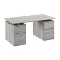 thumbnail image 1 of Stratus 60W Standing Desk with Drawers in Platinum Gray - Engineered Wood, 1 of 8
