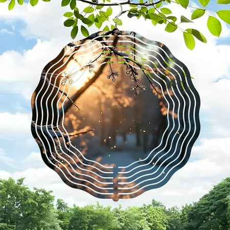 3D Metal Hanging Wind Spinners – Elegant Concentric Circle Design with Nature-Inspired Patterns for Yard and Garden Decor 3D Metal Hanging Wind Spinners – Elegant Concentric Circle Design with Nature-Inspired Patterns for Yard and Garden Decor