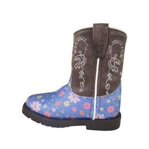 Smoky Mountain Western Boots Girls Autry Leather Blue Brown 3226T